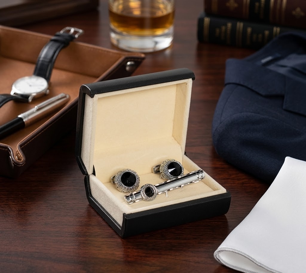 MENSWEAR-ACCESSORIES-CUFFLINK SET-CFT-100 B